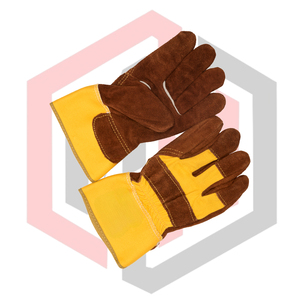 Gants de sécurité en cuir de vachette avec doublure en cuir croûte, anti-coupure, antidérapants, antistatiques, pour la lutte contre l'incendie, sans silicone - Product Image 2