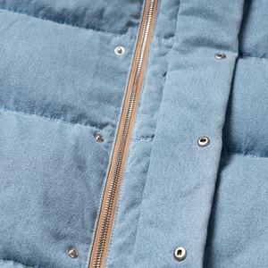 Chaqueta acolchada Vintage Unisex, cómoda, 100% algodón, cuello levantado, cremalleras de longitud corta, chaqueta tejida de estilo callejero para hombres - Product Image 3