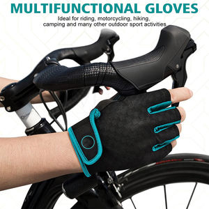 Gants de cyclisme unisexes à demi-doigts avec fonction antidérapante, logo personnalisé, vente en gros, gants durables pour les sports de plein air, pour les cyclistes - Product Image 5