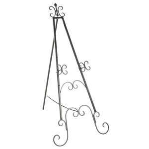 Soporte de Pintura Ajustable de Metal y Hierro de Diseño Elegante, para Uso Escolar y Doméstico, Diseño de Lujo, Color Gris, Soporte de Caballete Plegable - Product Image 1