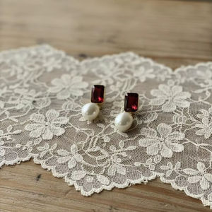 Pendientes Colgantes Minimalistas de Plata de Ley 925 con Baño de Oro de 14K y Piedras Preciosas Rojas y Azules, Joyería para Fiesta, Regalo - Product Image 3