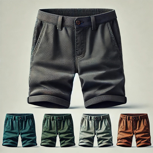 กางเกงยีนส์ขาสั้นผ้าแคนวาสสีเข้มสำหรับผู้ชาย ขายส่ง เป็นมิตรกับสิ่งแวดล้อม เหมาะสำหรับออกกำลังกาย วิ่ง แฟชั่นสตรีทแวร์ สวมใส่สบาย ระบายอากาศได้ดี - Product Image 2