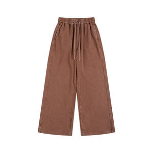 Pantalones Culottes de Algodón para Mujer, Cintura Media, con Cordón, Holgados, Largos hasta la Rodilla, Color Liso, Casuales, Tejido Liso Teñido, Tipo Ajustado, Primavera - Product Image 5