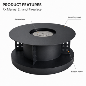 SXFireplace <span class=keywords><strong>Bruciatore</strong></span> per Caminetto a <span class=keywords><strong>Bioetanolo</strong></span> Manuale in Acciaio Inox Rotondo 300 X 105 mm - Product Image 3