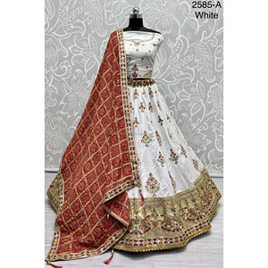 Collections de vêtements de mariée indiens en velours pour la mariée Zarkhan Work par Fabzone FZBELLA - Product Image 3