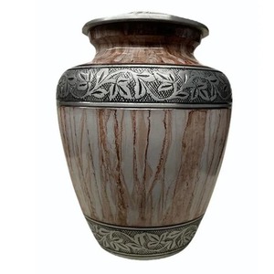 Urna Funeraria de Aluminio Grande Personalizada con Diseño de Árbol para Cenizas de Adultos, Urna Conmemorativa Decorativa con Bolsa de Terciopelo Negro - Product Image 5