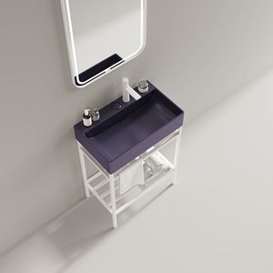 LOFI 24 Lavabo in Ceramica Viola per Bagno Senza Mobile - Product Image 3
