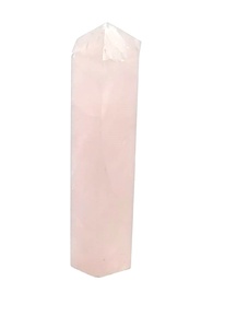 Torre de cuarzo rosa de cristal de alta calidad Cristal de alta calidad Reiki curación piedra preciosa punto obelisco torre al por mayor - Product Image 2