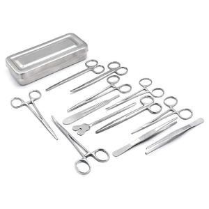 ชุดเครื่องมือผ่าตัดเล็กแบบพื้นฐาน 13 ชิ้น พร้อมกล่องสแตนเลส - Product Image 3
