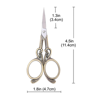 กรรไกรปักผ้าอเนกประสงค์มือซ้ายสำหรับมืออาชีพ ทำจากสแตนเลส ขอบเรียบ ดีไซน์สวยงาม สำหรับใช้ในครัวเรือน - Product Image 2