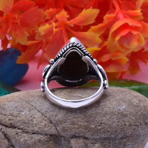 Bague en pierre œil de tigre naturelle, argent sterling 925, bijou en pierre précieuse pour elle/lui - Product Image 3