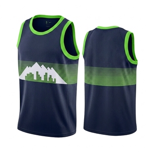 เสื้อเจอร์ซีย์แขนกุดสีส้มอมฟ้าพร้อมลายวิวเมืองภูเขาด้านหน้าและด้านหลัง - Product Image 5