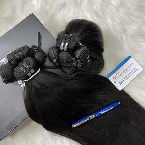 raw hair vendor natural straight weft hair raw hair bundle double drawn natural color vietnamese human hair - Product Image 6