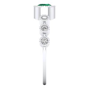 REYES – bagues de luxe en argent Sterling 925 pour femmes, pierres précieuses émeraude taillées en poire de 0.75 Carat, certifiées GRA, bijoux fins en Moissanite - Product Image 3