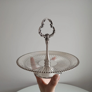 Supports à gâteaux ronds en métal, en acier inoxydable, finition argentée, plateaux de présentation de desserts pour la décoration de la maison et des hôtels, centre de table - Product Image 2