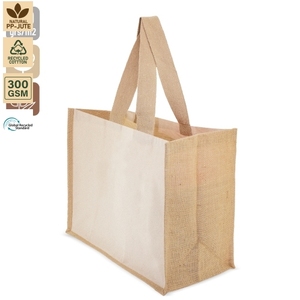Bolsa de Compras Promocional de Algodón Reciclado Laminado de 225 GSM, 40x33.5x19 cm, Logotipo Personalizado, Pedido al por Mayor, Modelo ANKJ072-R - Product Image 2