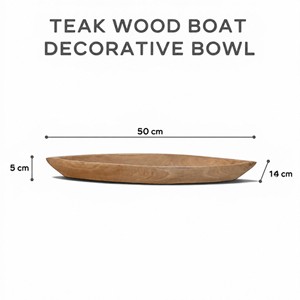 Bandeja Decorativa Grande de Madera de Teca Sólida Hecha a Mano para Centro de Mesa, Ideal para Hoteles, Resorts, Villas y Decoración del Hogar - Proveedor Mayorista - Product Image 5