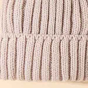 Custom Label Knitted <b>Beanie</b> Warm Winter Travel Headwear Premium Custom Logo Reversible Polyester/Cotton Common Embossed - Product Image 6