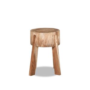 Tabouret rustique en bois massif avec design naturel, siège en bois artisanal pour café, hôtel, restaurant et décoration intérieure - Product Image 5