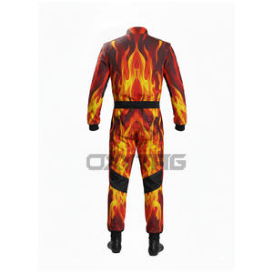 Traje de Karting Sublimado Personalizado con Diseño de Fuego, Overol Profesional de Carreras, Transpirable, para Hombres, Mujeres y Adultos - Product Image 5