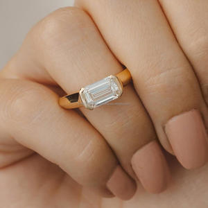 IGI/GIA Lab Grown Cut Diamond Vintage 14k jaune mariage/bague de fiançailles unisexe or blanc fin pour anniversaire fête-digne - Product Image 1