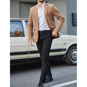 Trajes de Negocios para Hombre de Alta Calidad, Personalizables, de Doble Botonadura, Corte Entallado, Blazers Antiarrugas, Resistentes al Viento, Pantalones de Vestir Casuales para Boda - Product Image 3