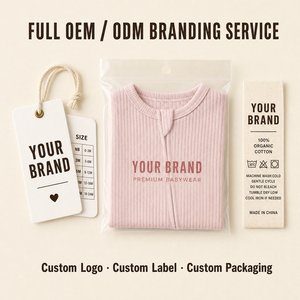 Tutina per Neonati in Cotone Biologico, Pagliaccetto con Cerniera Bidirezionale, Stampa Personalizzata, <span class=keywords><strong>Abbigliamento</strong></span> per Neonati - Product Image 3