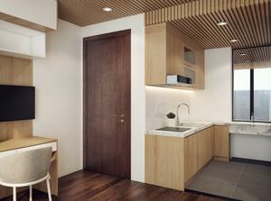 Puerta Minimalista de Polímero, Madera y PVC Compuesto, Personalizable, Insonorizada, Precolgada, Interior, Impermeable, de Empuje y Tirón, para Hospitales y Hoteles - Product Image 5