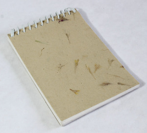 Carnet à spirale en papier de coton recyclé, sans bois, couleur naturelle, avec couverture en jute, doux et agréable au toucher - Product Image 2