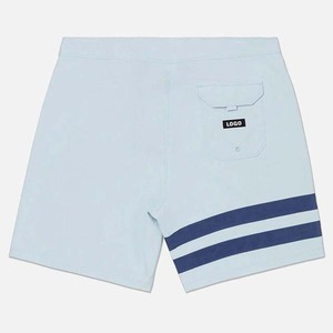 Shorts de Baño Azules con Cordón Ajustable y Rayas Laterales Verde Claro, Secado Rápido, Cintura con Cordón, Traje de Baño Informal - Product Image 5