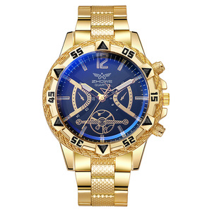 Hot Selling Elegant Luxury Gold Quartz Men's <b>Watch</b> Large Dial Casual Alloy Case Men's Luxury <b>Watch</b> - Product Image 2