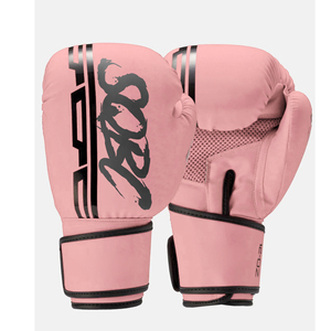 Guantes de Boxeo Rosados SAQIB&CO, Transpirables, de Cuero PU, para MMA y Kickboxing, con Soporte para Muñeca, Protección UV, Hechos a Medida - Product Image 1