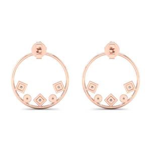 Boucles d'oreilles créoles REYES au design classique en argent sterling 925 avec moissanite certifiée GRA pour femmes, bijoux plaqués or rhodium 14K - Product Image 4