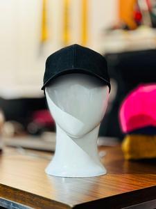 Black 6-Panel <b>Baseball</b> <b>Cap</b> Unisex Fitted Canvas Solid Color Casual Hat for Adults 58-60CM Character Letter Pattern Outdoor Use - Product Image 2