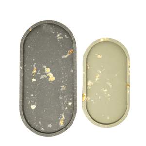 Bandejas Decorativas Modernas para Servir en el Hogar, Bandejas Ovaladas y Redondas de Resina - Product Image 1