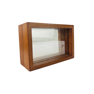 Cadre double en bois artisanal - Présentoir photo minimaliste à double charnière - Décoration intérieure sur le thème de la plage - Product Image 4