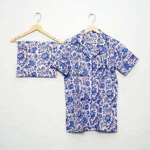 Ensemble de pyjama décontracté pour femmes en coton à col en V avec cordon de serrage, doux, respirant, séchage rapide, manches courtes, avec poche sur le haut, sexy, été - Product Image 6