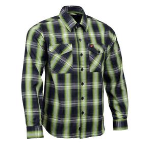 Chemise en flanelle à carreaux vert et noir pour homme, avec faible MOQ et finition de qualité supérieure, chemise décontractée en coton à boutons personnalisée - Product Image 1