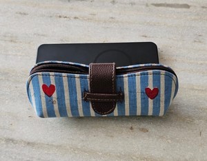 Pochette pour lunettes de soleil en coton imprimé, étui pour lunettes en tissu doux, housse compacte pour lunettes pour femmes et hommes, pour voyage, extérieur, usage quotidien - Product Image 1