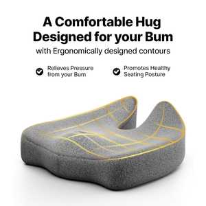 เบาะรองนั่งเมมโมรี่โฟมสำหรับบรรเทาอาการปวดกระดูกก้นกบด้านหลัง - Product Image 2