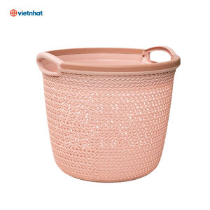 Hokori 5132 Plastic Storage <b>Basket</b> – Strong Woven Design <b>with</b> Built-In Carry <b>Handles</b> - Product Image 1
