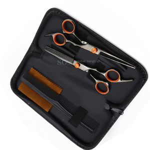 Ensemble professionnel de ciseaux à cheveux pour droitiers avec lames en acier inoxydable, ciseaux à effiler à 30 dents pour usage en salon - Product Image 5