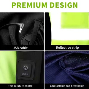 High Visibility Reflective Safety Hoodie Workwear for Construction Industrial Road Outdoor <b>Workers</b> Waterproof Windproof <b>Jacket</b> - Product Image 6