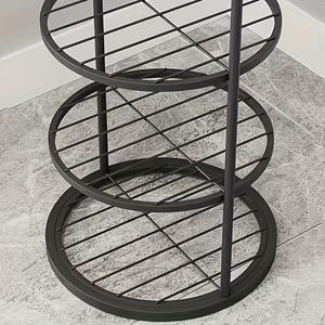 Elegant Gold <b>Shoe</b> Rack Three Tier Organizer <b>Compact</b> Space Saving Design Sturdy Frame Modern Entryway <b>Storage</b> Solution - Product Image 5