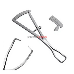 Calibrador de Medición de Crestas Castroviejo 0-40mm, Instrumento de Precisión para Implantes Dentales, de Acero Inoxidable Quirúrgico - Product Image 1