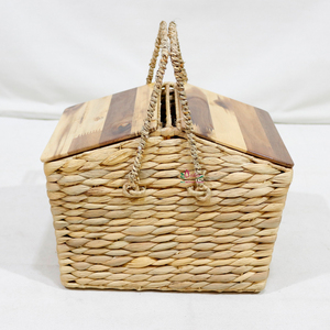 Artex Dong Thap Factory Water Hyacinth Storage Baskets Handmade <b>Wicker</b> <b>Bin</b> For Living Room Decor - Product Image 5