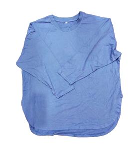 Camiseta de Manga Larga Extra Grande de Algodón de Punto con Cuello Redondo Premium Personalizada para Mujer - Product Image 2