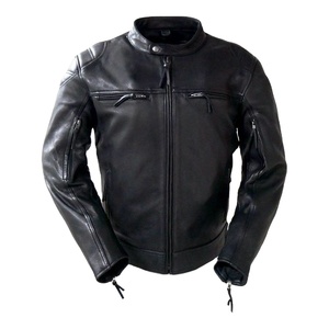 Chaqueta de cuero para motocicleta de piel de oveja clásica Original negra a prueba de viento de la mejor calidad para hombres, ropa deportiva superior para motociclistas - Product Image 1