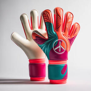 ถุงมือผู้รักษาประตูฟุตบอลแบบมืออาชีพ ทำจากยาง PU สำหรับฝึกซ้อมและการแข่งขัน ป้องกันนิ้วมือลื่นหลุด เหมาะสำหรับระดับประถมศึกษาและมัธยมศึกษา - Product Image 2