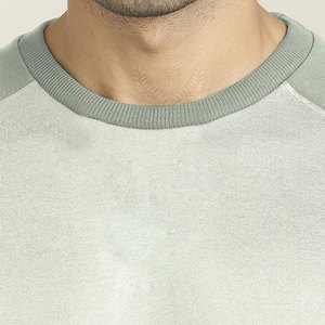 Zipper Pocket Fully Customizable Printing Logo <b>Men</b> <b>Sweat</b> <b>Suit</b> Set With O-Neck Cotton Fleece Two Piece Workout Outfit Full Sleeve - Product Image 3